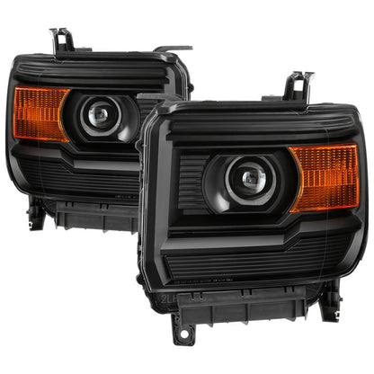 SPYDER xTune 14-15 GMC Sierra 1500 OEM Style Halogen Headlights - Black (HD-JH-GS14-AM-BK) 9042423 9042423 Photo - Primary
