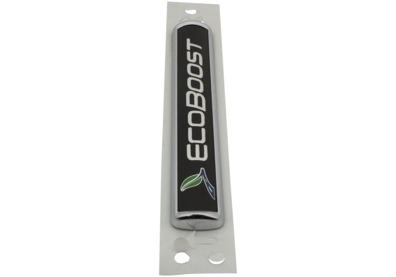 Ford Racing Black/Silver EcoBoost Emblem 3-1/2in x 9/16in - Set of 2 M-1447-EBBLK M-1447-EBBLK Photo - Unmounted