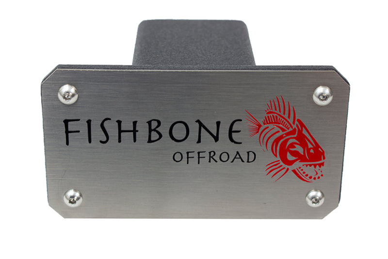 Fishbone Offroad Hitch Cover - 2In Hitch - Black Powdercoated Steel FB32096