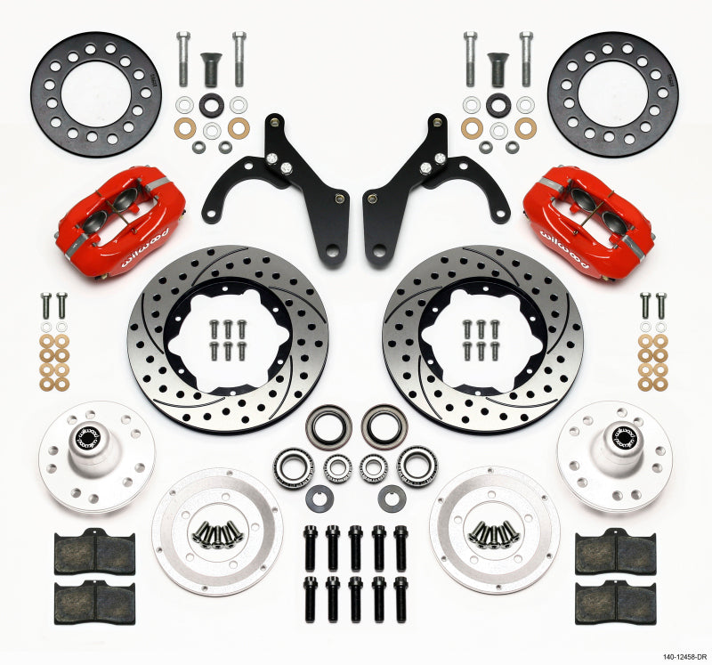 Wilwood FDL Front Kit,11.00", Drill-Red 59-64 Chevy Impala / 63-64 Corvette 140-12458-DR Photo - Primary