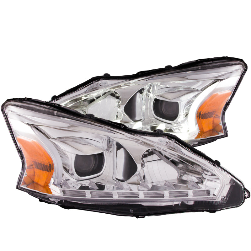 Anzo 2013-2014 Nissan Altima Projector Headlights w/ Plank Style Design Chr 121501 Photo - Primary