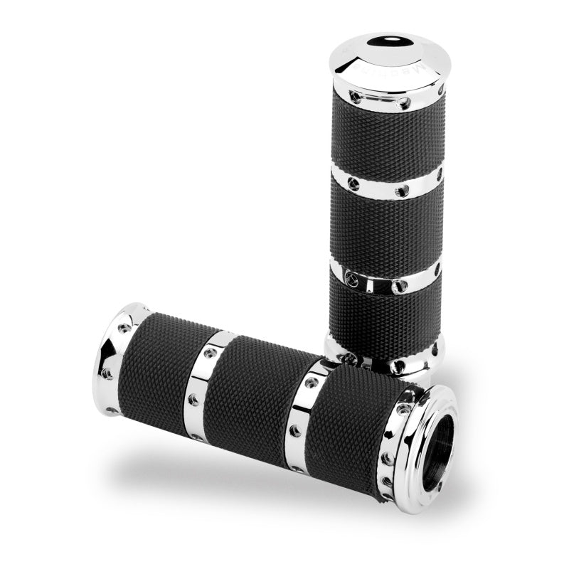 Performance Machine Handle Grip Set- XL Rubber 2K8 - Chrome 0063-2018-CH 0063-2018-CH Photo - Primary