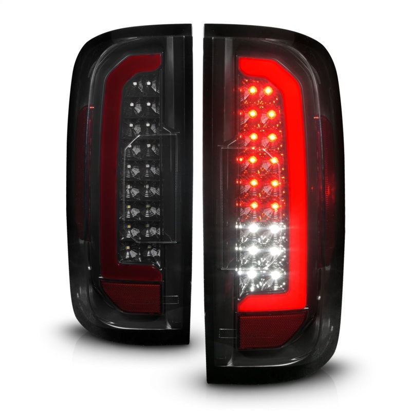 ANZO 15-21 GMC Canyon Full LED Tail Lights w/ Red Lightbar Black Housing Smoke Lens 311435 311435 Photo - Unmounted