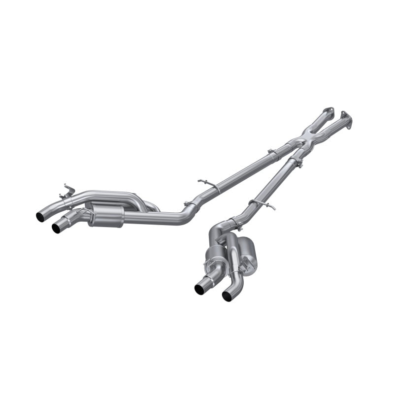 MBRP 2022 Kia Stinger 3.3L T304 SS Cat-Back Exhaust- Dual Split Rear Quad Outlet Uses Factory Bezels S4708304 S4708304 Photo - Primary
