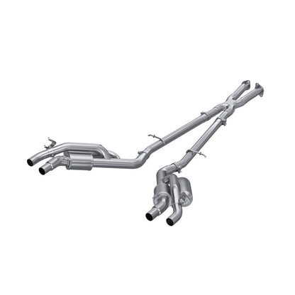 MBRP 2022 Kia Stinger 3.3L T304 SS Cat-Back Exhaust- Dual Split Rear Quad Outlet Uses Factory Bezels S4708304 S4708304 Photo - Primary
