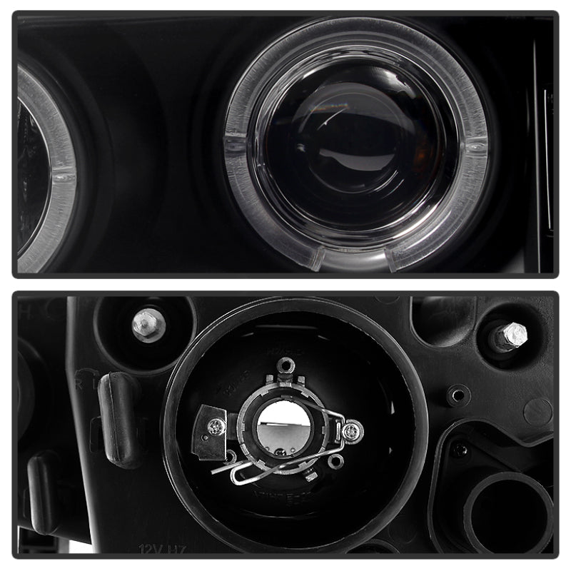 Spyder BMW E46 3-Series 02-05 4DR Projector Headlights 1PC LED Halo Blk PRO-YD-BMWE4602-4D-AM-BK 5042415 5042415 User 1