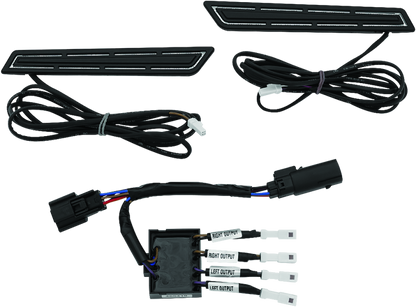 Kuryakyn Led S-Bag Hinge Accents Blk 5477 5477 Photo - Primary