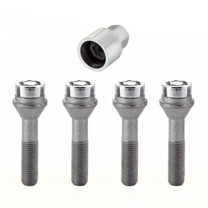 McGard Wheel Lock Bolt Set - 4pk. (Cone Seat) M12X1.5 / 17mm Hex / 49.2mm Shank Length - Chrome 27014 27014 Photo - Primary