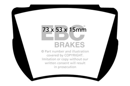 EBC 59-65 Aston Martin DB4 3.7L Convertible Yellowstuff Rear Brake Pads DP4141R DP4141R Photo - Primary