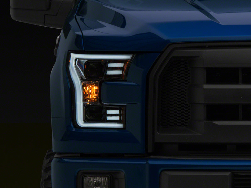 Raxiom 15-17 Ford F-150 Projector Headlights w/ LED Accent- Chrome Housing (Clear Lens) T542715 T542715 Photo - Primary