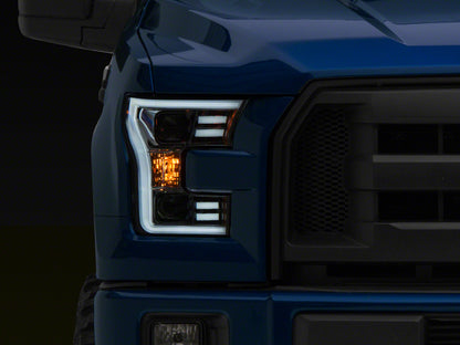 Raxiom 15-17 Ford F-150 Projector Headlights w/ LED Accent- Chrome Housing (Clear Lens) T542715 T542715 Photo - Primary