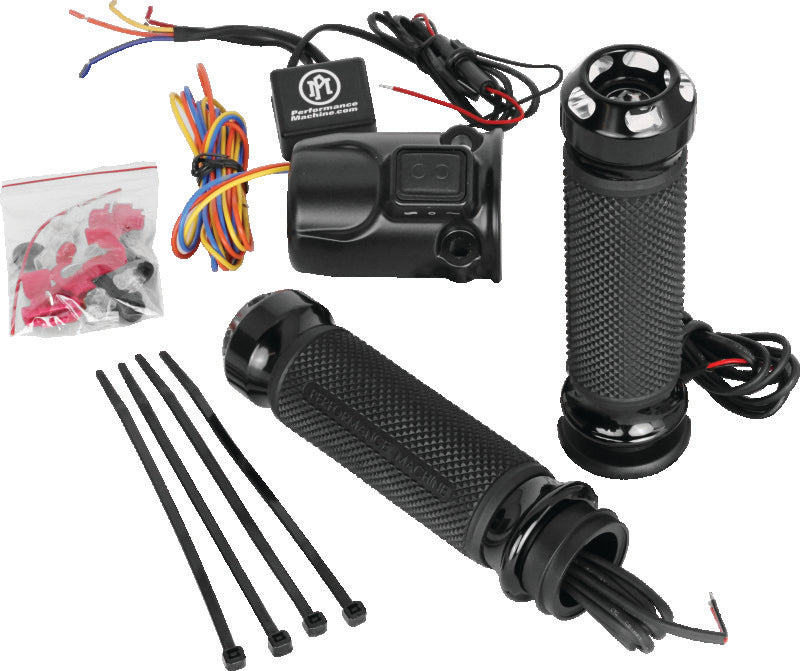 Performance Machine FLTRX TBW Heated Grips Apex - Contrast Cut 0063-2095-BM 0063-2095-BM Photo - Primary