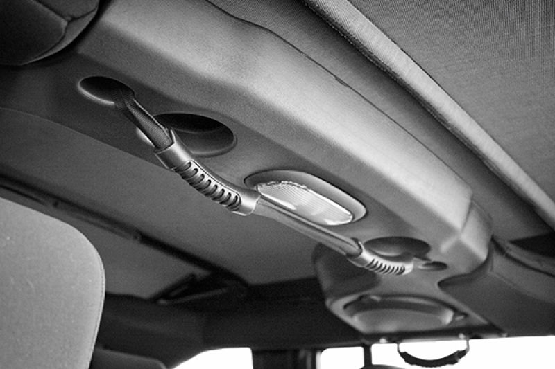 Rugged Ridge Rear Dual Grab Strap Black 07-18 Jeep Wrangler Unlimited JK 13305.12 13305.12 Photo - Primary