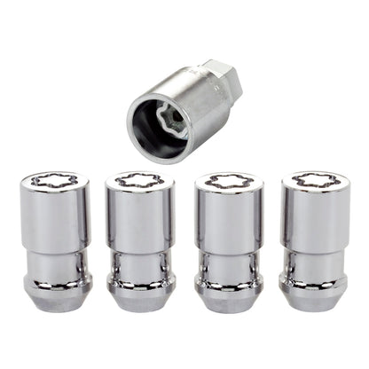 McGard Wheel Lock Nut Set - 4pk. (Cone Seat) 1/2-20 / 3/4 & 13/16 Dual Hex / 1.66in. Length - Chrome 24198 24198 Photo - out of package