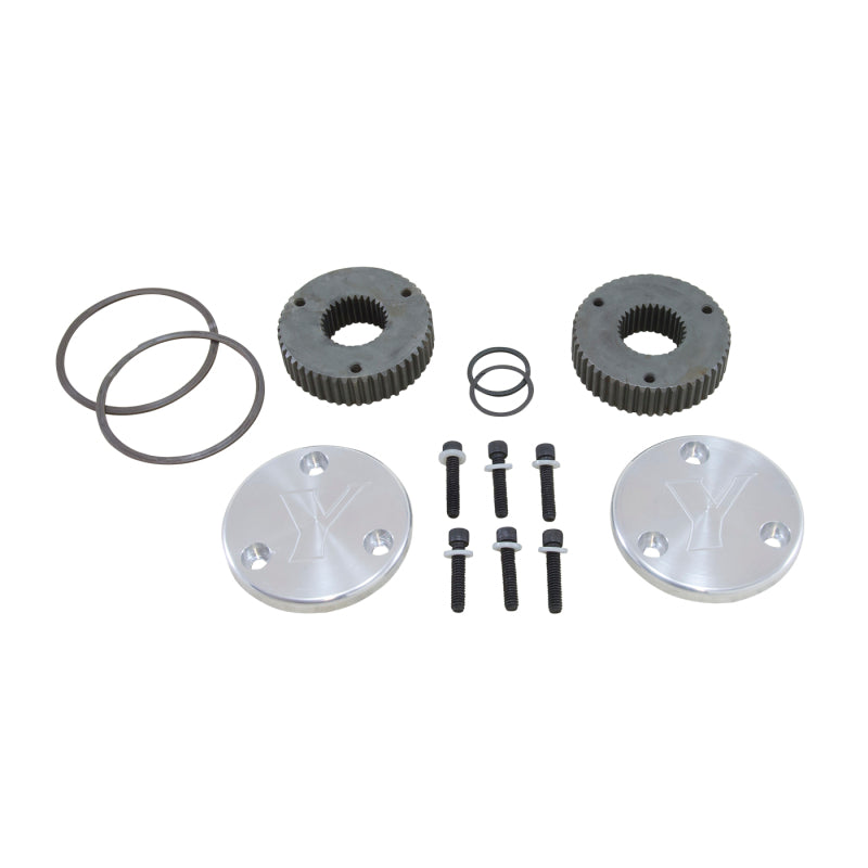 Yukon Gear & Axle Yukon Gear Hardcore Drive Flange Kit For Dana 44 / 30 Spline Outer Stubs. Yukon Engraved Caps YHC50001 YHC50001 Photo - Primary