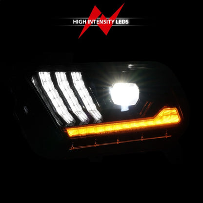 ANZO 10-14 Ford Mustang LED Projector Headlights w/Sequential Light Tube (NON HID Compatible) 121577 121577 Photo - Unmounted