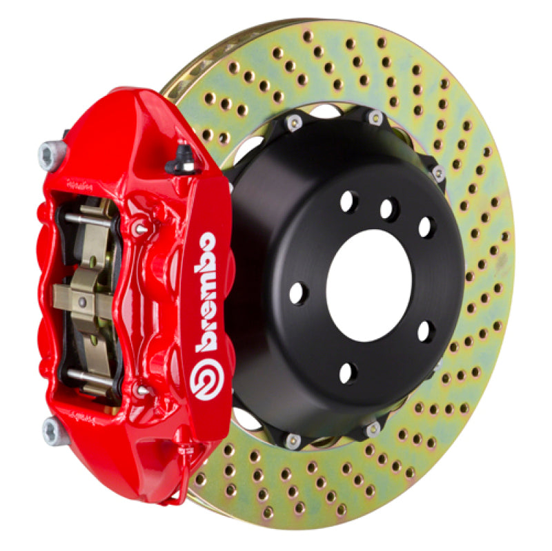 Brembo 14+ Ghibli S/Ghibli S-Q4 Rear GT BBK 4 Piston Cast 380x28 2pc Rotor Drilled-Red 2S1.9017A2