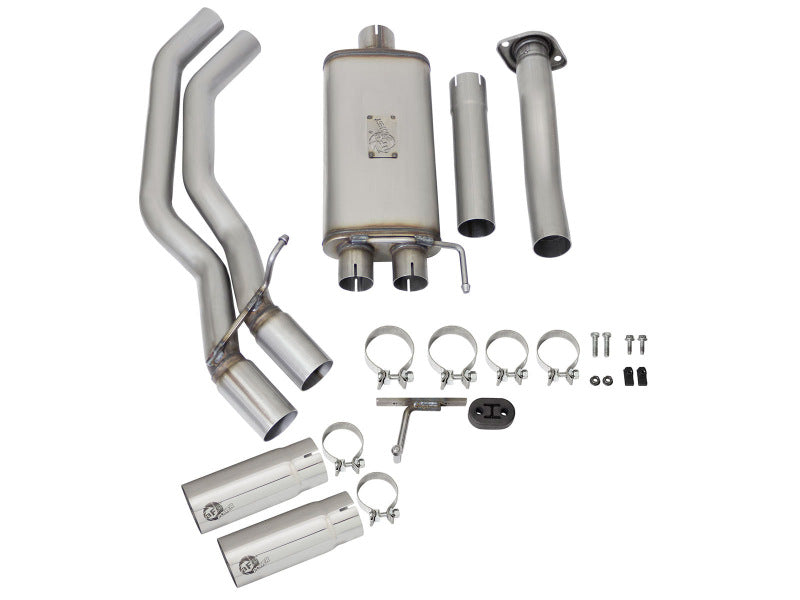 aFe Cat Back Exhaust Polished - Ford F-150 15-16 49-43081-P Photo - Unmounted