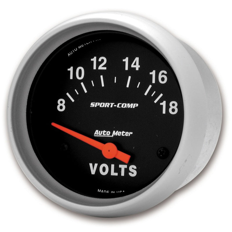 Autometer 2-5/8" Voltmeter, 8-18V, Air-Core, Sport-Comp 3592 User 2