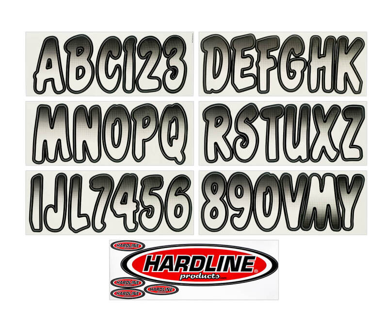 Hardline Boat Lettering Registration Kit 3 in. - 200 White/Black WHBKG200 WHBKG200 Photo - Primary