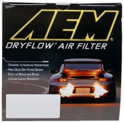 AEM Induction AEM 2-3/4in x 6-7/8in Oval DryFlow Air Filter 21-2128DK 21-2128DK Photo - in package