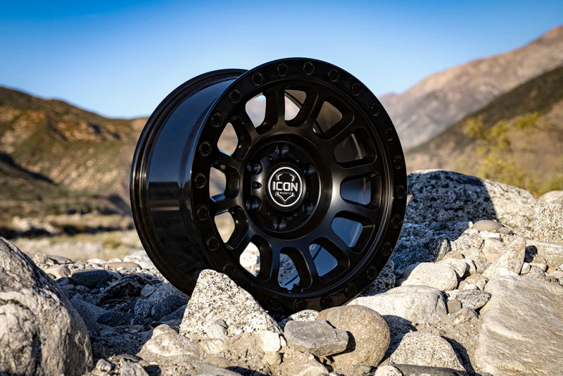 ICON Hulse 17 X 8.5 5 X 5.5 0mm Offset 4.75in BS Double Black 8017858647DB 8017858647DB Photo - lifestyle view