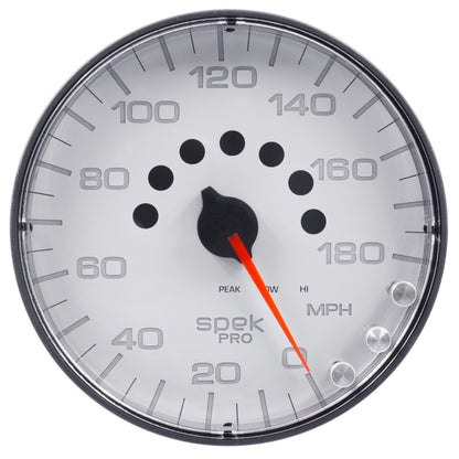 Autometer Spek-Pro Gauge Speedometer 5in 180 Mph Elec. Programmable White/Black P230128 P230128 User 2