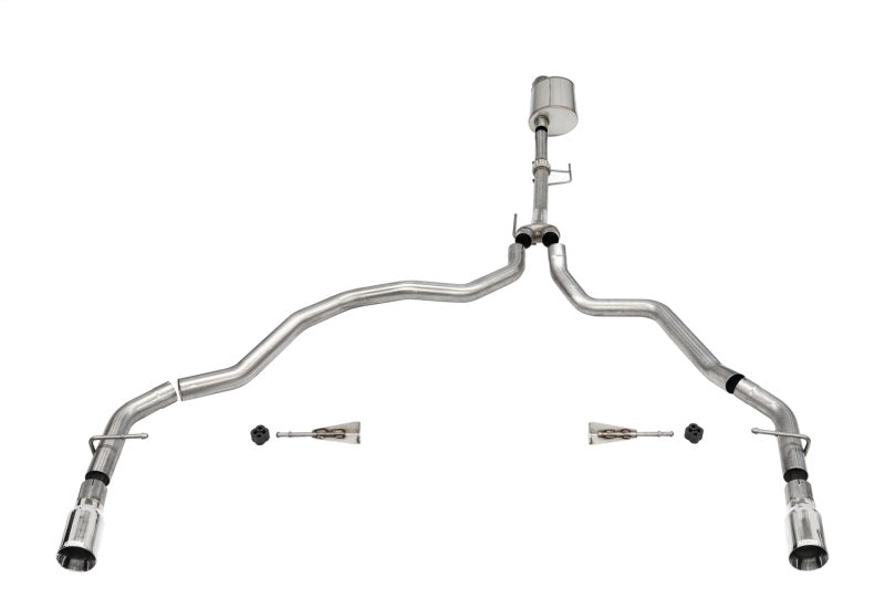 CORSA Performance Corsa 2021-2022 Ford F-150 Regular Cab/ 8in Bed 3.5L V6 Sport Cat-Back Dual Rear Exit-Polished 21164 21164 Photo - Primary