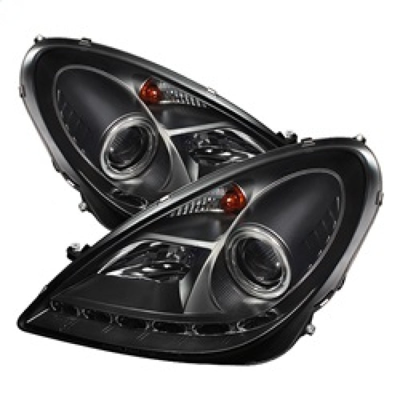 Spyder Mercedes Benz SLK 05-10 Projector Headlights Halogen Model- DRL Blk PRO-YD-MBSLK05-DRL-BK 5032546 5032546 Photo - Primary