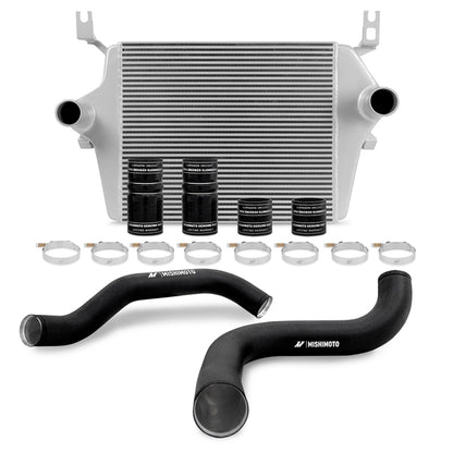 Mishimoto 99-03 Ford 7.3L Powerstroke PSD Silver Intercooler Kit w/ Black Pipes MMINT-F2D-99KSLBK MMINT-F2D-99KSLBK Photo - Primary