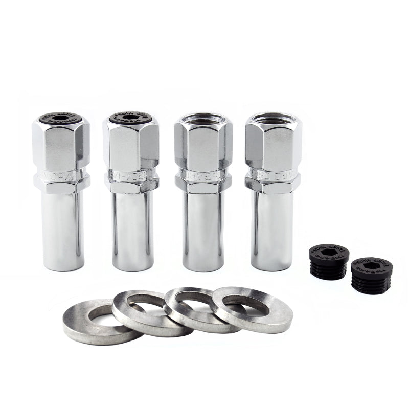 McGard Hex Lug Nut (Drag Racing X-Long Shank) 1/2-20 / 13/16 Hex / 2.475in. Length (4-Pack) - Chrome 63000 63000 Photo - out of package