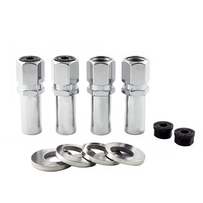McGard Hex Lug Nut (Drag Racing X-Long Shank) 1/2-20 / 13/16 Hex / 2.475in. Length (4-Pack) - Chrome 63000 63000 Photo - out of package