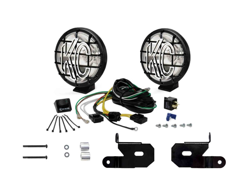 KC HiLiTES Jeep JL/JT A-Pillar Mount Light Kit w/Apollo Pro Halogen Lights 100w Spot Beam - Black 97113 97113 Photo - Primary
