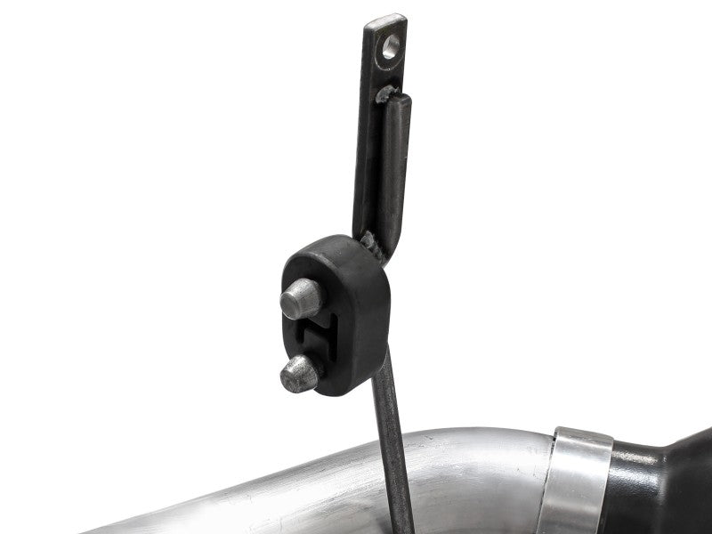 aFe Large Bore-HD 4in 409 Stainless Steel DPF-Back Exhaust w/Black Tip 15-16 Ford Diesel V8 Trucks 49-43122-B 49-43122-B Photo - Unmounted