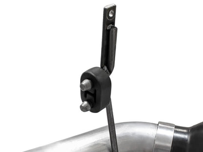 aFe Large Bore-HD 4in 409 Stainless Steel DPF-Back Exhaust w/Black Tip 15-16 Ford Diesel V8 Trucks 49-43122-B 49-43122-B Photo - Unmounted