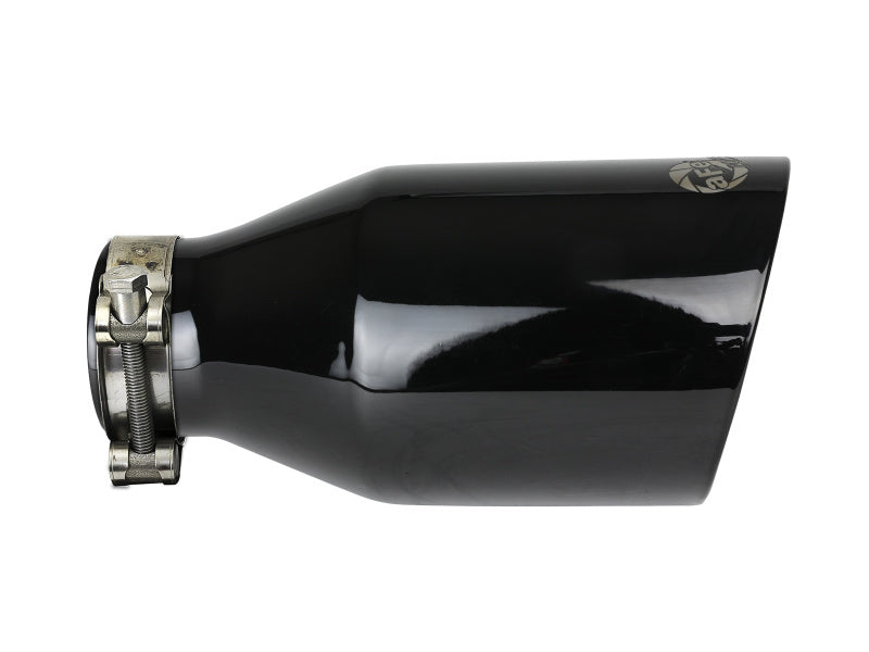 aFe MACH Force-Xp 409 SS Clamp-On Exhaust Tip 2.5in. Inlet / 4.5in. Outlet / 9in. L - Black 49T25454-B091 49T25454-B091 Photo - Unmounted