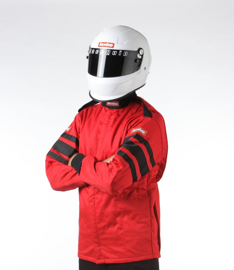 Racequip 120 Series Racing Suit; Jacket Only; SFI-5 Certified; Color:Red 121017 Photo - Primary