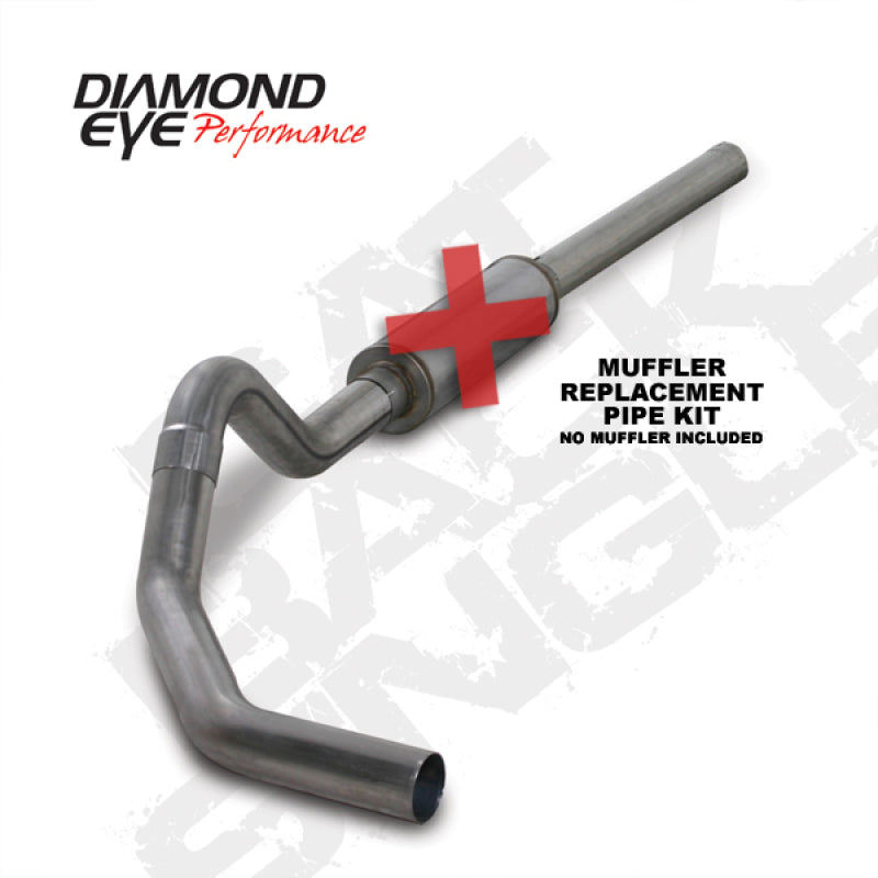 Diamond Eye Performance Diamond Eye KIT 4in CB MFLR RPLCMENT PIPE SGL SS: 2004.5-2007.5 DODGE CUMMINS 600 K4234S-RP K4234S-RP Photo - Primary