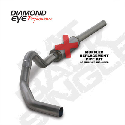 Diamond Eye Performance Diamond Eye KIT 4in CB MFLR RPLCMENT PIPE SGL SS: 2004.5-2007.5 DODGE CUMMINS 600 K4234S-RP K4234S-RP Photo - Primary
