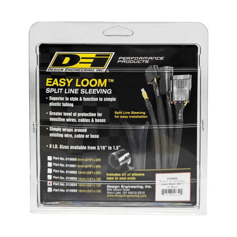 DEI Split Wire Sleeve Easy Loom 16mm-5/8in x 12 Black 10654 10654 Photo - Unmounted