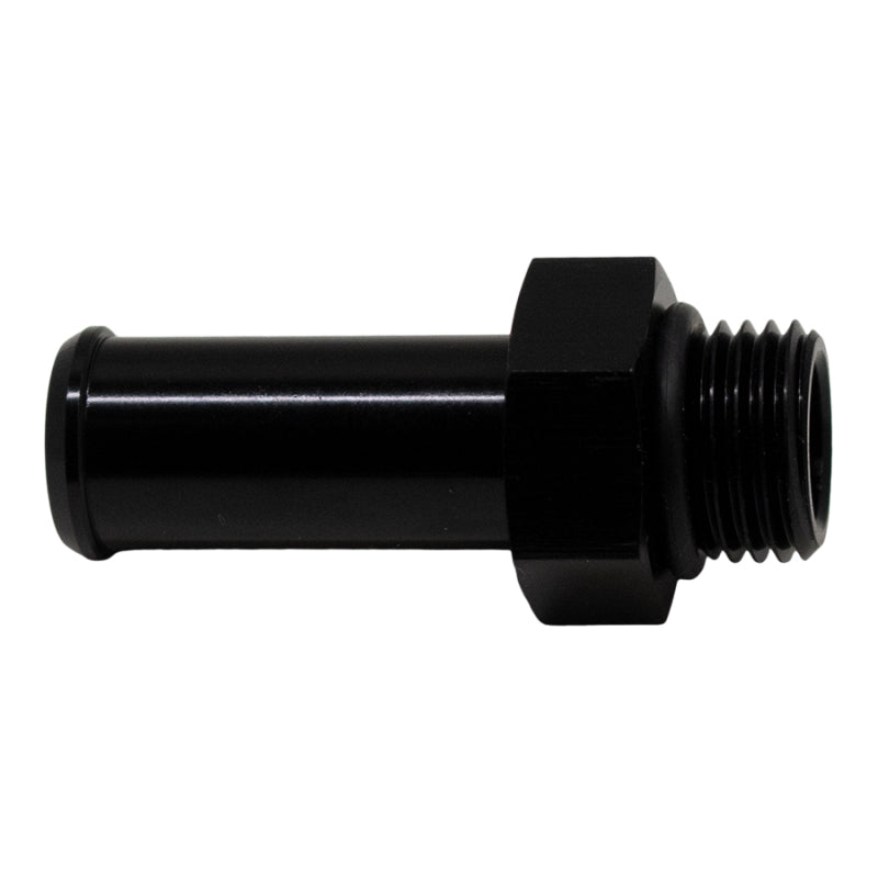DeatschWerks 6AN ORB Male to 1/2in Male Barb Fitting (Incl O-Ring) - Anodized Matte Black 6-02-0503-B 6-02-0503-B Photo - Primary