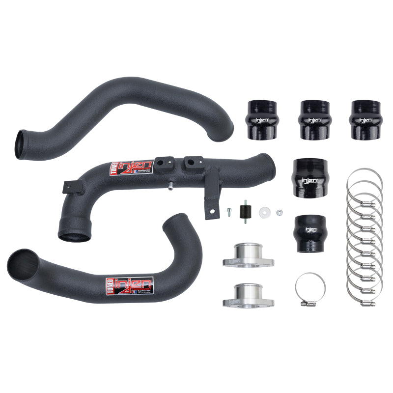 Injen 22-23 Honda/Acura Civic/Si/Integra 1.5L Turbo Aluminum Intercooler Pipe Kit - Wrinkle Black SES1586ICPWB SES1586ICPWB Photo - out of package
