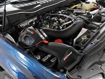 aFe Momentum HD Pro 10R Cold Air Intake System Ford Diesel Trucks 2017 V8- 50-73006 Photo - Mounted