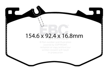 EBC 2020+ Mercedes-Benz A35 AMG / 2020+ Mercedes-Benz CLA45 AMG (C118) Bluestuff Front Brake Pads DP52423NDX DP52423NDX Photo - Unmounted
