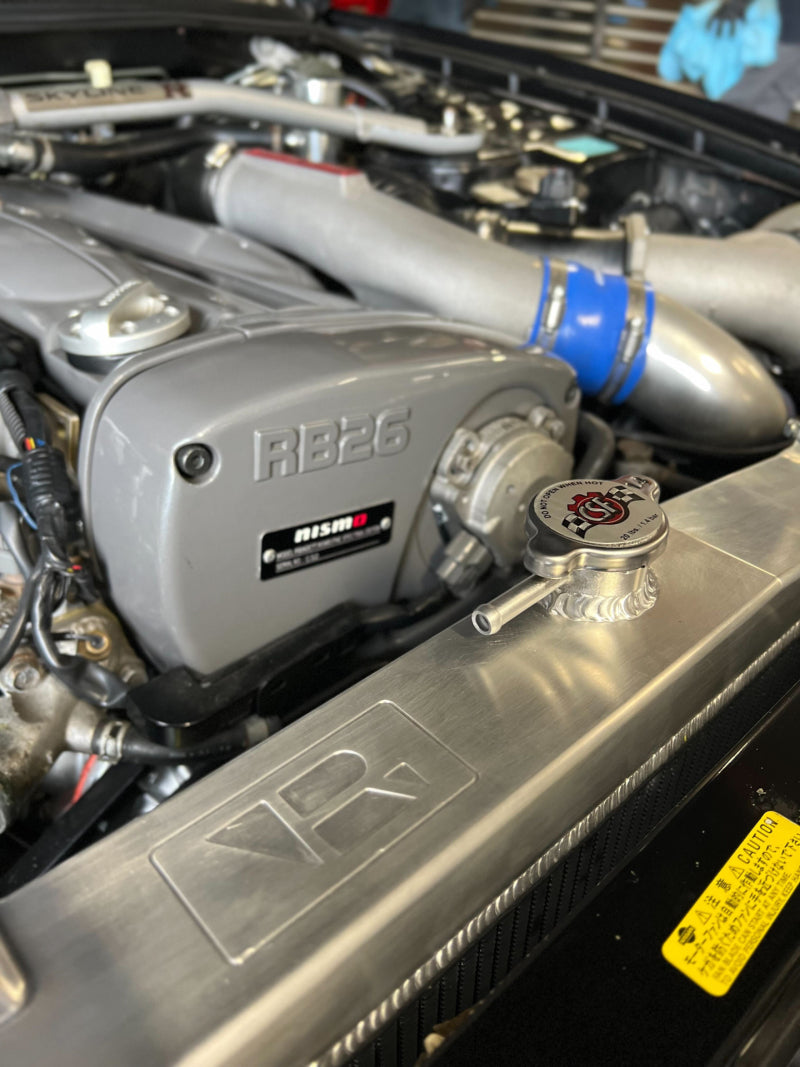 CSF Nissan R33 Skyline GT-R/GTS Full Billet Aluminum High-Performance Radiator - Black 7219B 7219B Photo - Mounted