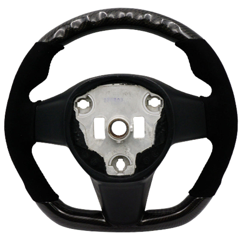 BLOX Racing Tesla Model 3 and Y Carbon/Alcantara Steering Wheel Black Stitching BXSW-60010-B