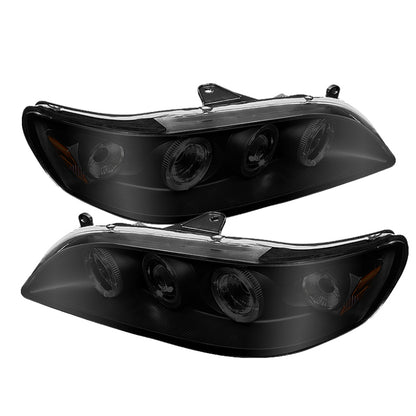 Spyder Honda Accord 98-02 1PC Projector Headlights LED Halo Amber Reflctr Blk PRO-YD-HA98-AM-BK 5010728 5010728 Photo - Primary