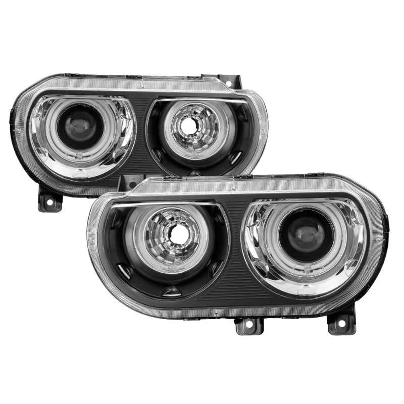 SPYDER xTune Dodge Challenger 08-14 Halogen Only Halo Projector Headlights Black PRO-JH-DCHAL08-HA-BK 9039249 9039249 Photo - Primary