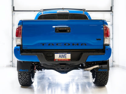 AWE Tuning AWE 16-22 Toyota Tacoma 0FG Catback Exhaust w/ BashGuard - Dual Diamond Black Tips 3015-33826 3015-33826 Photo - out of package