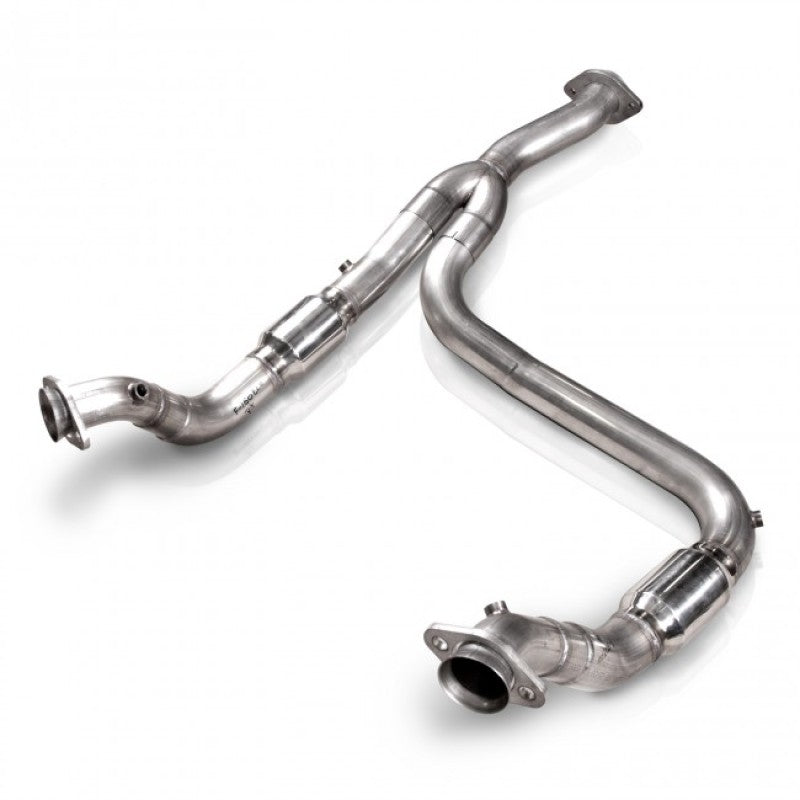 Stainless Works 2011-14 F-150 3.5L 3in Downpipe High-Flow Cats Y-Pipe Factory Connection FTECODPCAT FTECODPCAT Photo - Primary